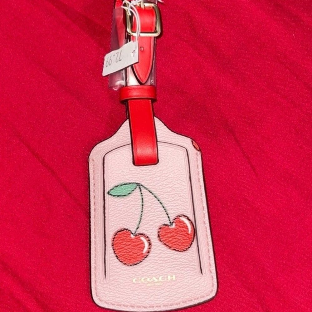 Coach Cherry Luggage Tag